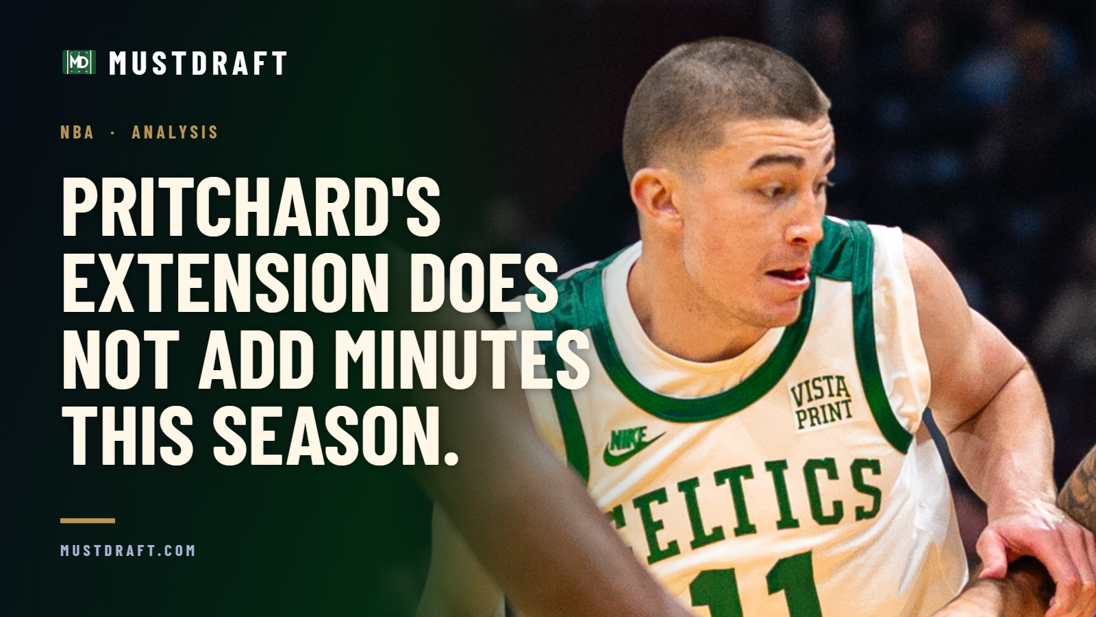 Payton Pritchard's new Celtics extension does not change his minutes this season.