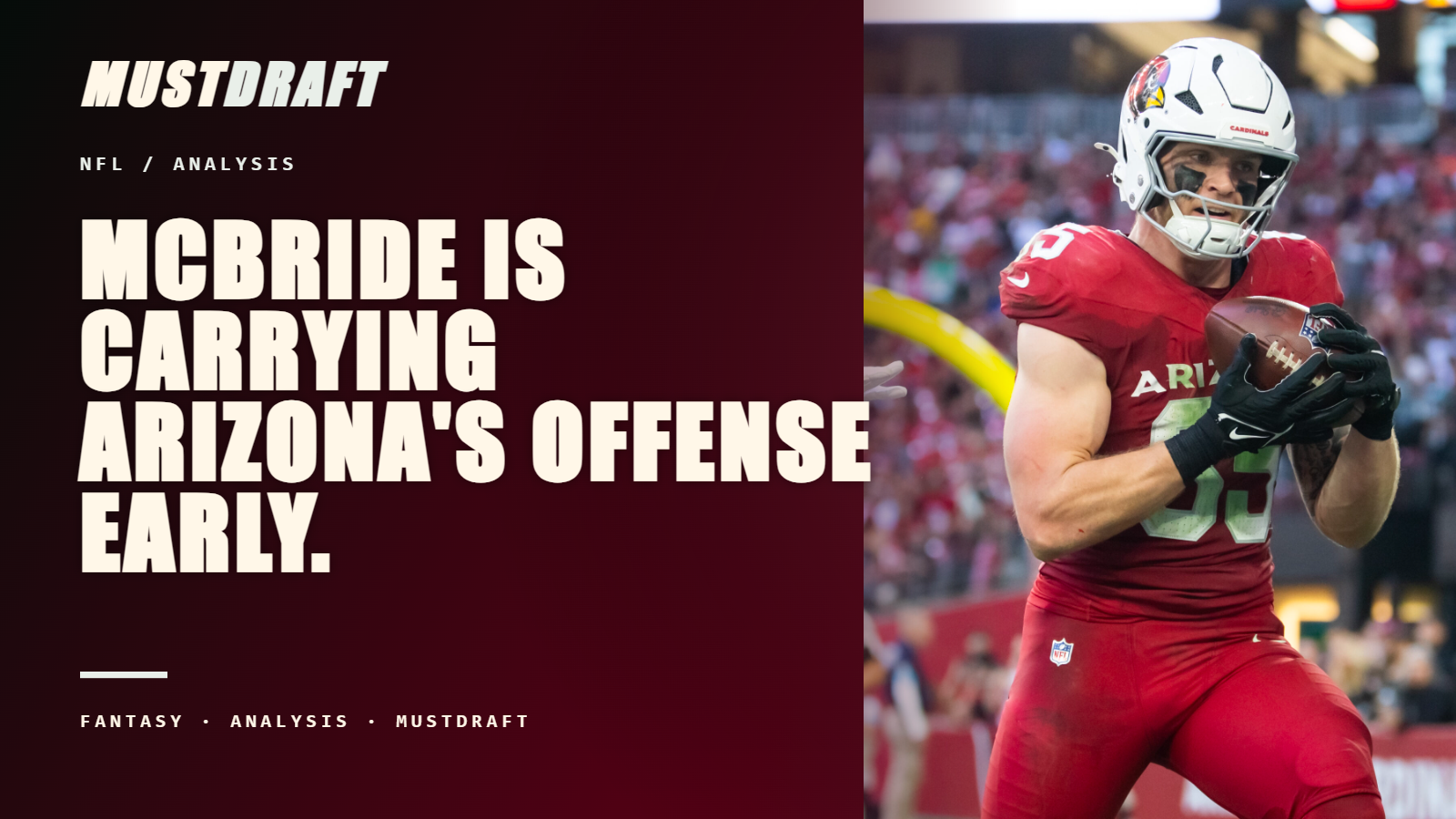 Trey McBride is carrying the Cardinals' passing game, and Michael Wilson is still waiting to follow.