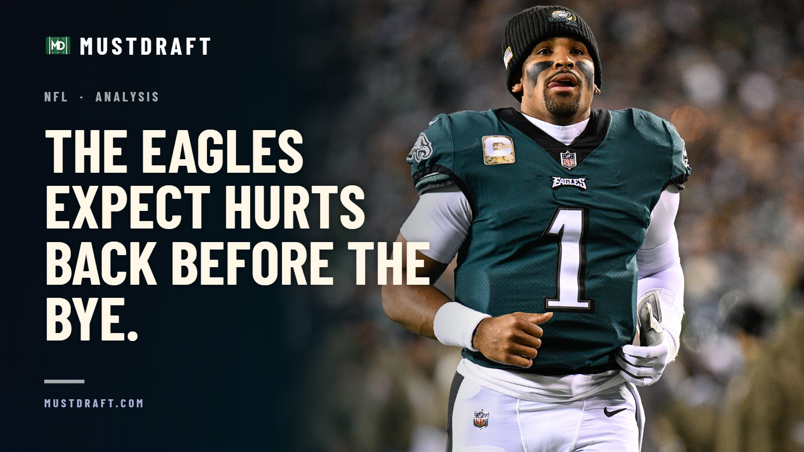 The Eagles' decision to keep Jalen Hurts off injured reserve signals they expect a short absence.