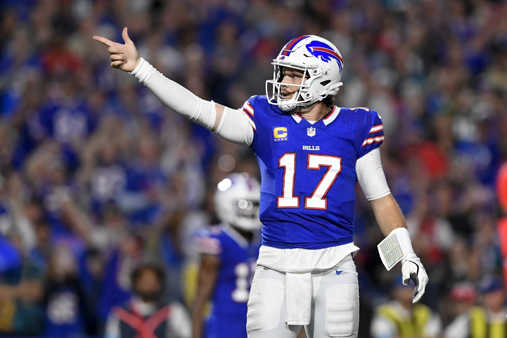 Josh Allen threw for 3,668 yards and 25 touchdowns in 2025 and added 14 more scores on the ground.